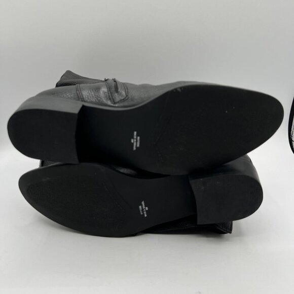 Matisse Womens 8  Sargent Black Leather Zip Riding Boots Button Brazil Made Goth - Picture 14 of 16